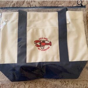 NWT Starbucks Friends Collaboration Tote Bags with Lobster Design *Set of 2 bags